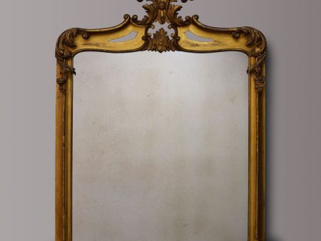 Early 19th Century Carved Gilt Wood English Overmantel Mirror Fashion