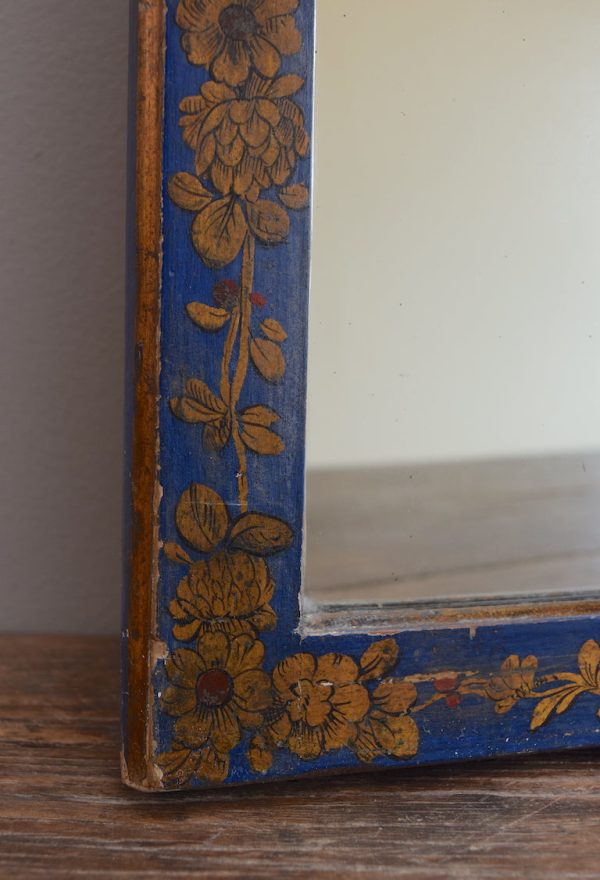 Blue Chinoiserie Triptych Mirror For Cheap