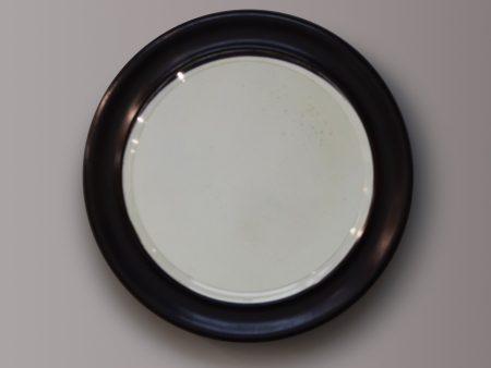 Round Ebonised Mirror Hot on Sale