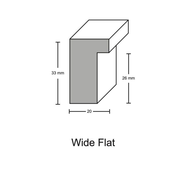 20mm Wide Flat Moulding - Bronzed Sale