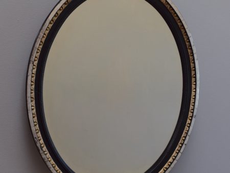 Silver Gilt & Ebonised Oval Mirror Online Hot Sale