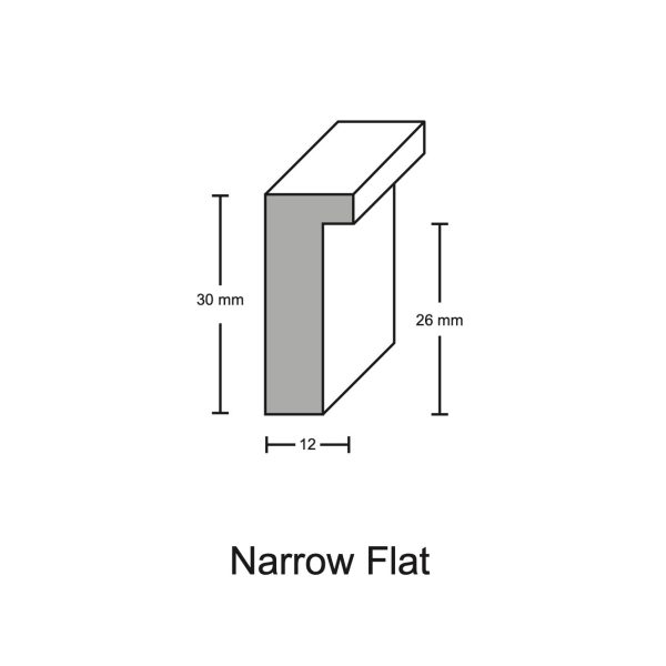 15mm Narrow Flat Moulding - Gold For Discount