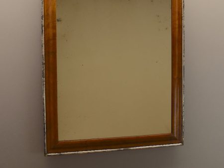 Walnut & Silver Mirror For Sale