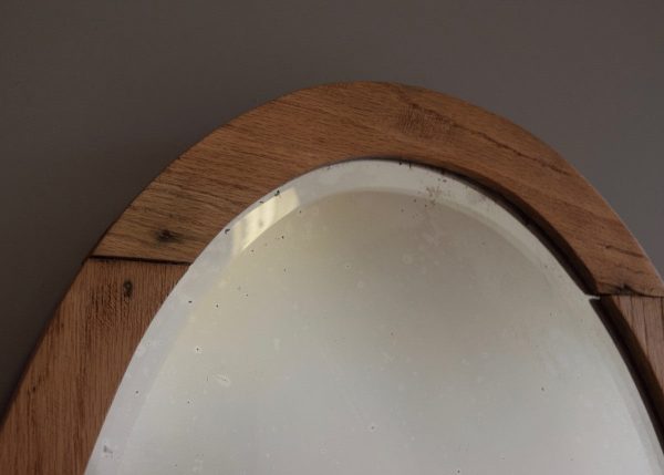 Bleached Oak Oval Mirror Hot on Sale