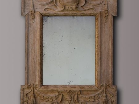 Carved Bleached Oak Mirror Online now