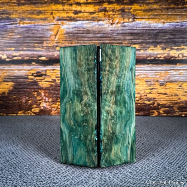 #2422 - Green and Teal Double Dyed Curly Sugi Pine For Sale