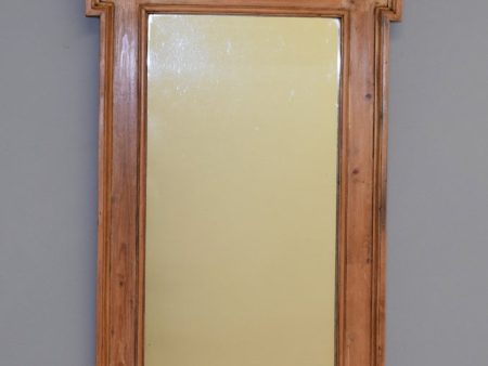 Carved Pine Framed Mirror For Sale