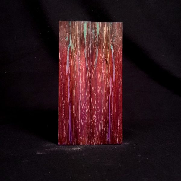 #2037 - GROOVY Triple Dyed Spalted Pecan - Purple, Peacock Green, RedRum For Cheap