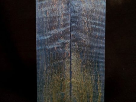 #1080 - Double Dye Green Blue Curly Ambrosia Maple For Discount