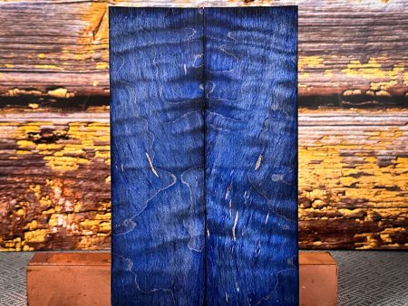 #2359 - Blue and Black Double Dyed Curly Maple Online Hot Sale