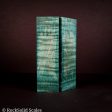 #2130 - Teal and Sky Blue Double Dye Curly Maple - K&G Stabilized - Bargain Bin Cheap