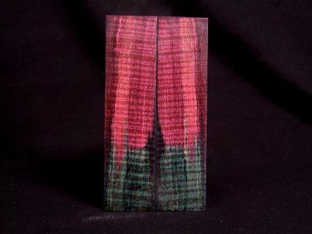 #2012 - Triple Dye 5A Curly Maple - Pink, SINISTER, Peacock Green Online Hot Sale