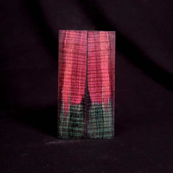 #2012 - Triple Dye 5A Curly Maple - Pink, SINISTER, Peacock Green Online Hot Sale