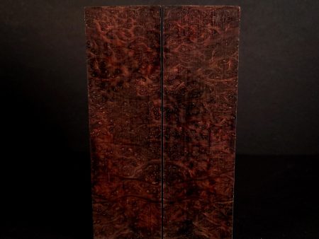 #2141 - Black Orange Double Dyed Redwood Burl - K&G Stabilized Supply