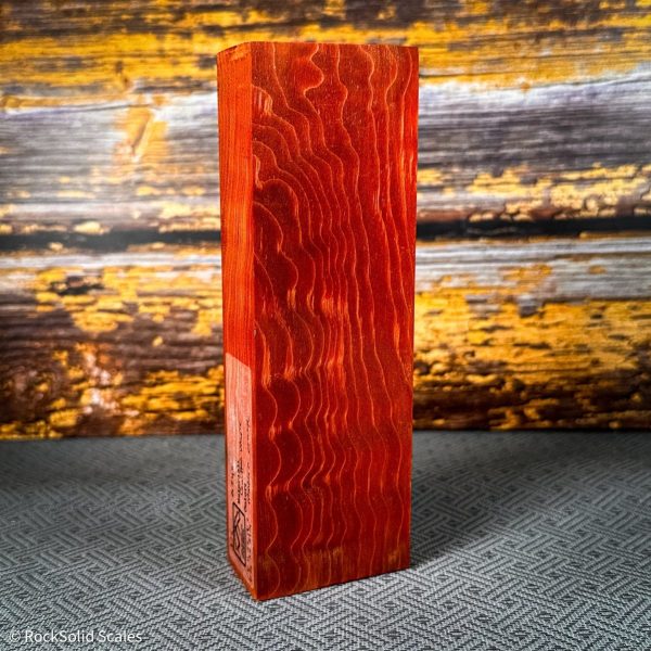 #2411 - Mandarin Orange Quilted Maple Block Online Hot Sale