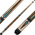 Jacoby HB7 Cue - Curly Maple with Turquoise and Bocote Inlays Online Hot Sale