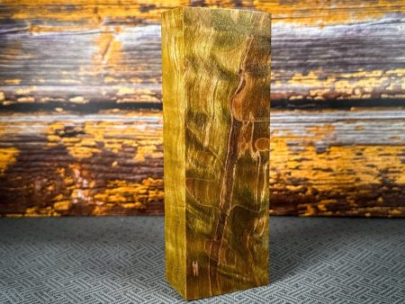 #2413 - Springtime Green Quilted Maple Block - Bargain Bin Fashion