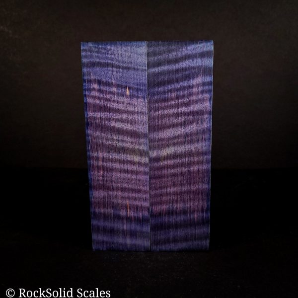 #2133 - Blue Violet Double Dyed Curly Maple - K&G Stabilized Online Hot Sale