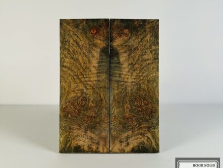 #2611 - Green and Blue Curly Maple Burl Online Hot Sale