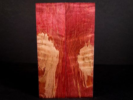 #2144 - Red Dyed Maple Burl - K&G Stabilized Online