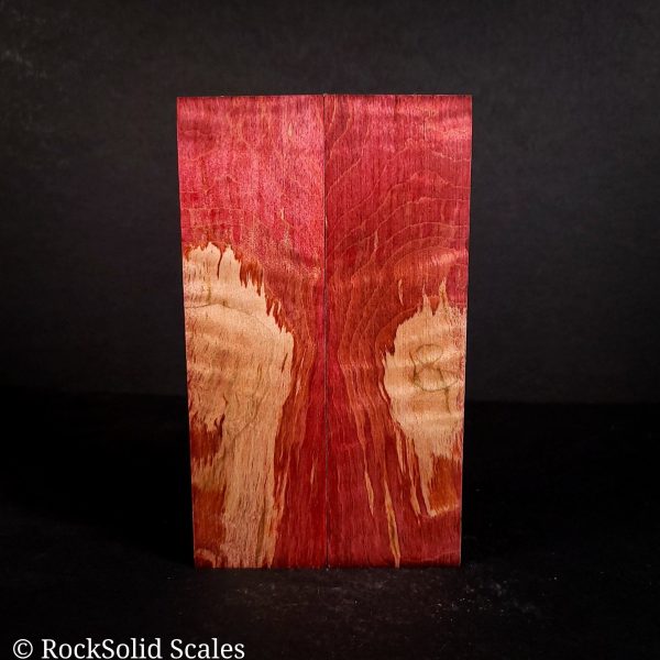 #2144 - Red Dyed Maple Burl - K&G Stabilized Online