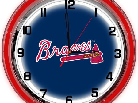 Atlanta Braves Clock Neon 18  on Sale