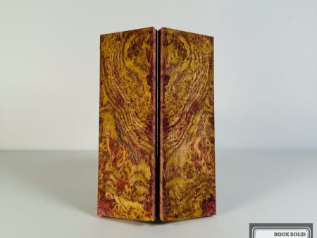 #2650 - Maroon and Gold Black Ash Burl on Sale