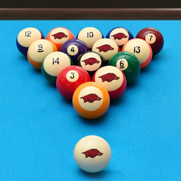 University of Arkansas Pool Balls - Retro Balls Set For Sale