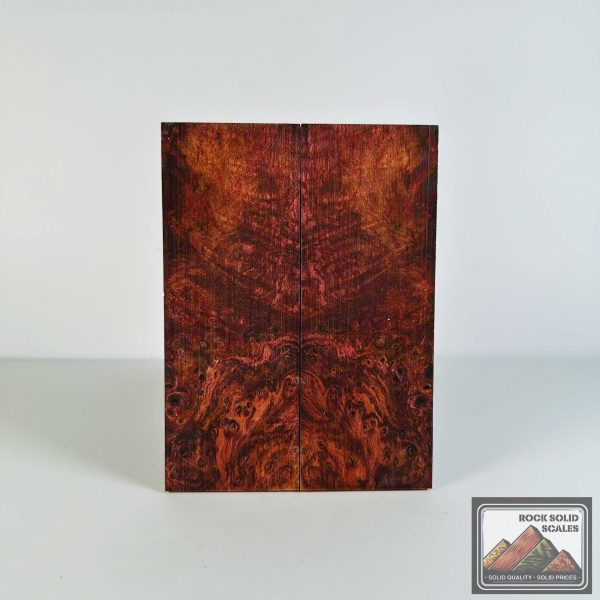 #2664 - Maroon and Gold Maple Burl Fashion