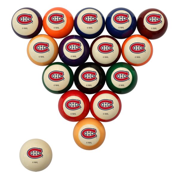 Montreal Canadiens Pool Balls - Retro Balls Set For Sale