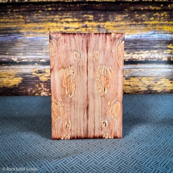 #2386 - Orange Dyed Birdseye Rainbow Poplar - K&G Stabilized - Bargain Bin For Cheap