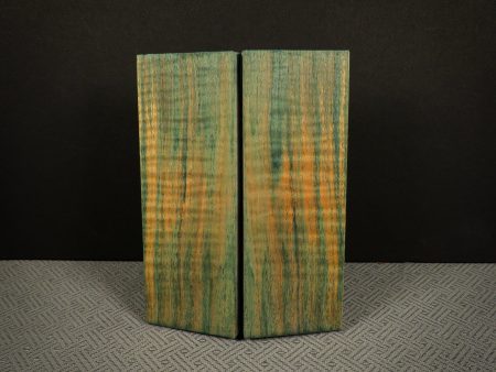 #2312 - Teal and Orange Double Dyed Curly Maple on Sale