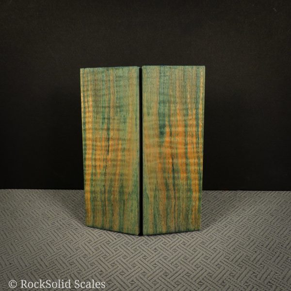 #2312 - Teal and Orange Double Dyed Curly Maple on Sale