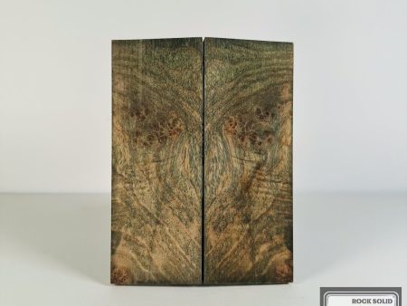 #2678 - Green and Blue Curly Maple Burl Sale