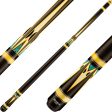 Valhalla VA950 Cue - Black with Yellow Pearl Rings and Points on Sale