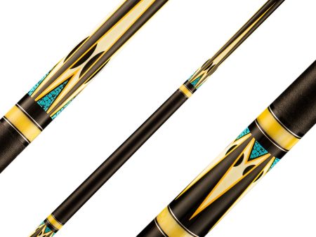 Valhalla VA950 Cue - Black with Yellow Pearl Rings and Points on Sale