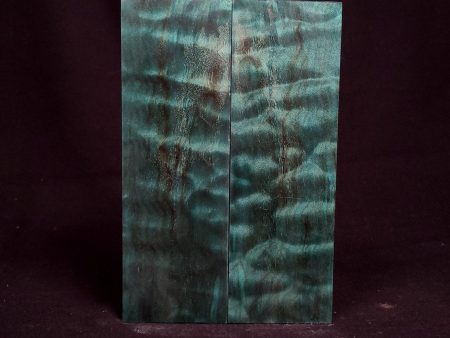 #1043 - Peacock Green Quilted Maple Online Sale