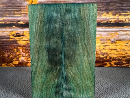 #2466 - Green and Teal Double Dye Quilted Maple - Bargain Bin For Cheap