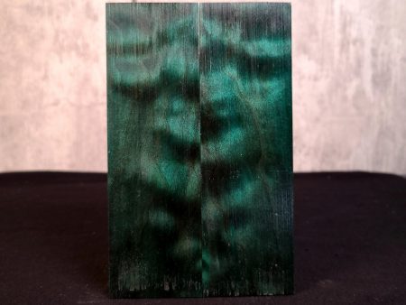 #2063 - Peacock Green Quilted Maple Online now