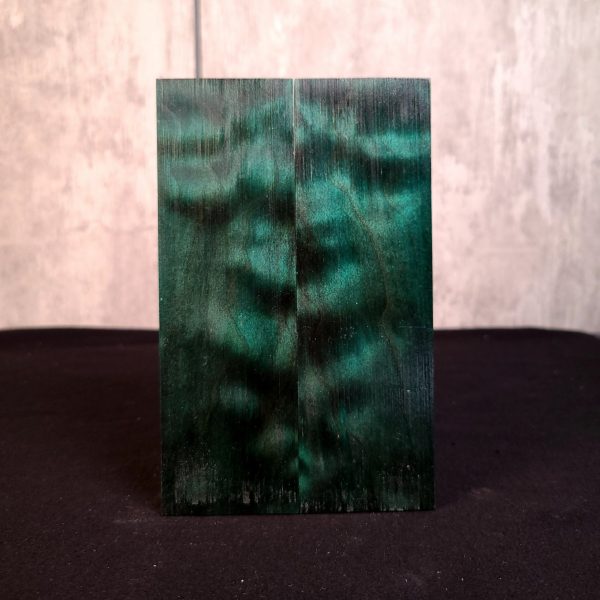 #2063 - Peacock Green Quilted Maple Online now