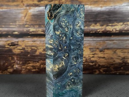 #2397 - Blue Box Elder Burl Block Hot on Sale