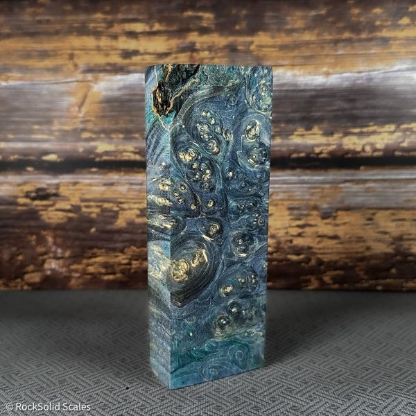 #2397 - Blue Box Elder Burl Block Hot on Sale