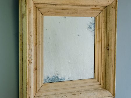 19th Century Stripped Pine Mirror Hot on Sale