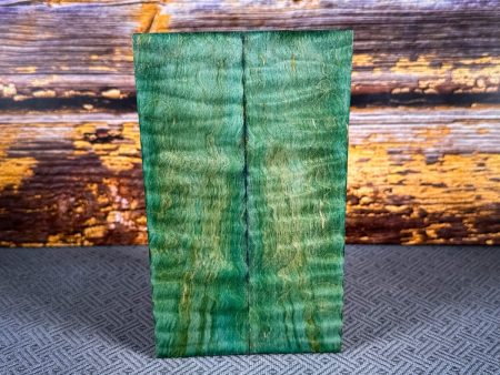 #2439 - Green and Teal Double Dyed Curly Maple - Bargain Bin Fashion