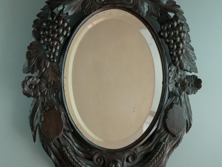 Black Forest Style Carved Bevelled Mirror Online