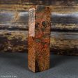 #2395 - Lime and Red Doube Dyed Yellow Cedar Burl Block Sale