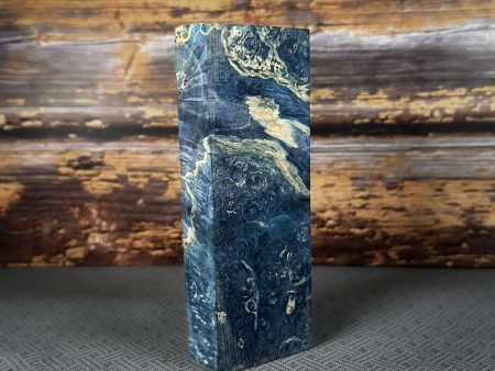 #2398 - Blue Dyed Box Elder Burl Block Sale