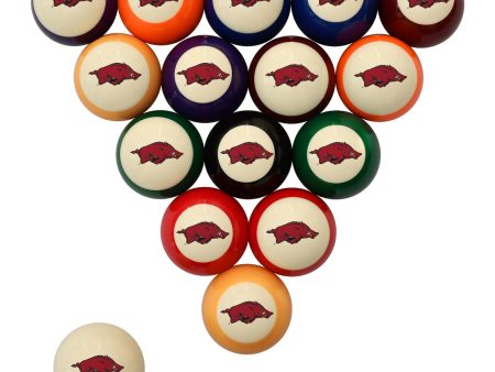 University of Arkansas Pool Balls - Retro Balls Set For Sale