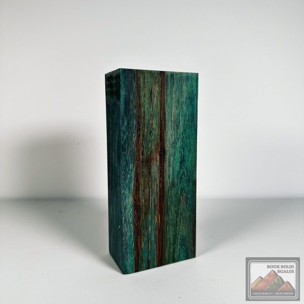 #2594 - Turquoise and Lime Spalted Alder Block Discount