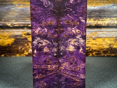 #2500 - Purple and Orange Double Dyed Yellow Cedar Burl Hot on Sale